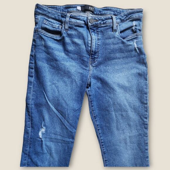 Kut From the Kloth Women's Hi-rise Jeans Chrissie Fab Ab Cigarette Leg Size 14 - Picture 3 of 9